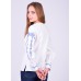 Embroidered blouse "Necklace" blue